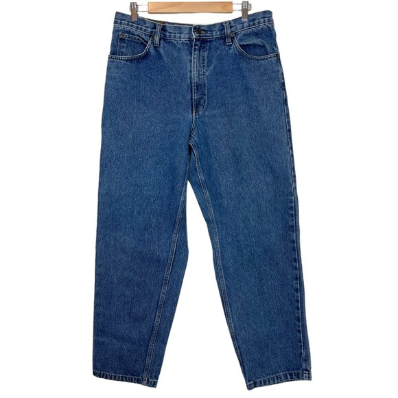Open Trails Jeans 36x32 Mens Blue Stonewashed Vintage Straight Leg Denim - Picture 1 of 8